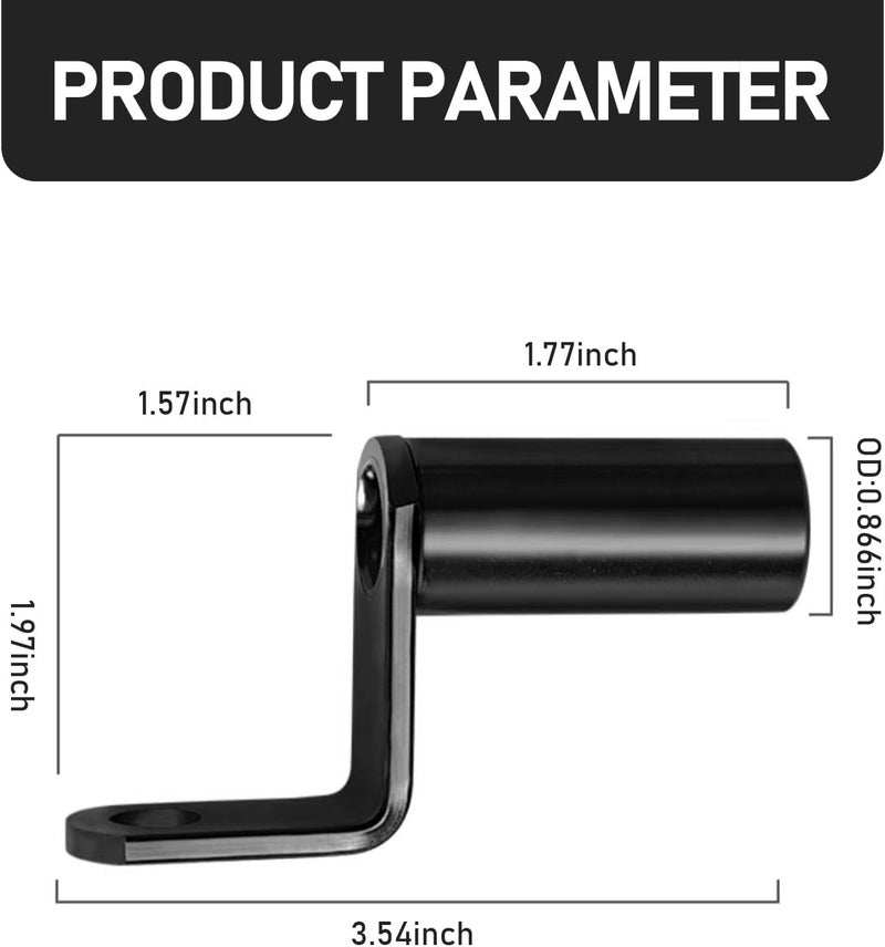 pinflaw 1 PC Motorcycle Conversion Bracket, Rearview Mirror Extension Rod Bracket, Aluminum Alloy Conversion Seat, Universal for Most Cars (Black) - Image 2